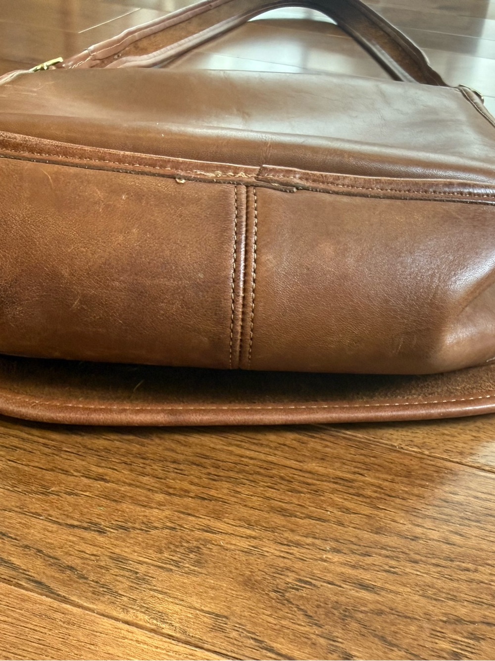 Vintage Coach NYC Brown Leather Bag USA Made Style 4519 - Picture 5 of 7